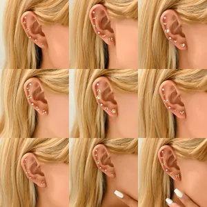 Minimalist Copper Zircon Stud Earring Collection For Women Gold Plated Star Moon Bow Heart Jewelry With 925 Silver Post