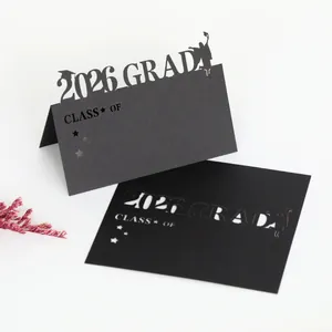 2026 Graduation laser cut place card with graduation hat silhouette for table decor