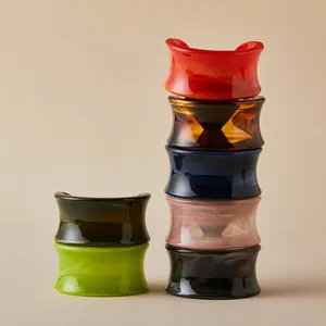 Bohemian acrylic open bangle featuring vibrant marble patterns and a wide curved design