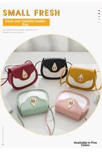 Group display of five color variant saddle bags with teardrop locks and sleek straps
