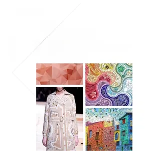 Inspiration mood board showing pixelated pattern design for a mosaic messenger bag