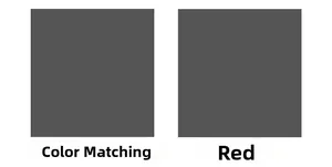 Detailed color options display showing color matching and solid red selections for the bag