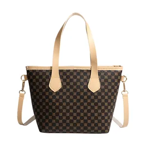 Bolso tote vintage con diseño de tejido circular y correas ajustables