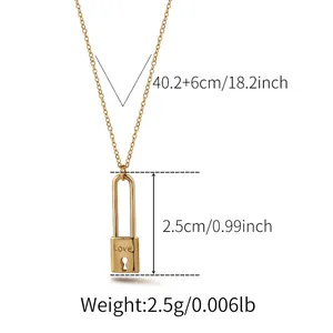 Detailed size specifications for a gold sun flower lock pendant necklace with dimensions