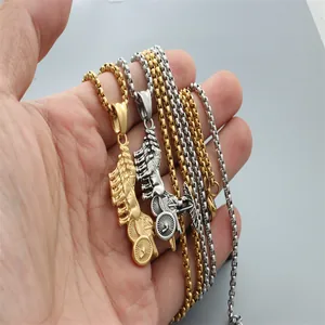 Collier avec pendentif carrosse vintage doré et argenté pour femmes et hommes