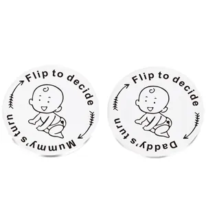 Creative stainless steel decision coin for new parents with Daddy's and Mummy's turn text