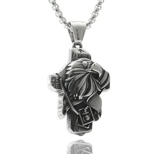 Vintage Punk Titanstahl Anhänger Halskette Für Herren Gotik Medusa Adler Drache Krähe Edelstahl Schmuck