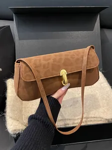 Vintage Leopardenmuster Achseltasche Für Damen Mode PU Leder Baguette Tasche Mit Metallschnalle Kleine Quadratische Umhängetasche