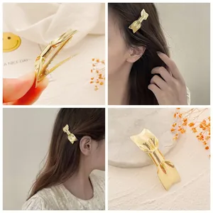 Eleganter Legierung Schleife Haarclip Metall Entenschnabel-Clip Für Damen Süßer Modischer Haarschmuck Geschenk Alltag Party Schmuck