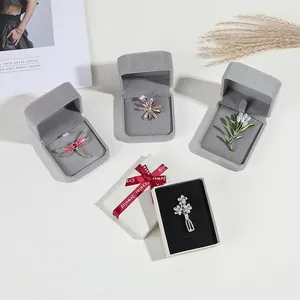 Velvet Jewelry Storage Box 3D Floating Display Case Jewelry Organizer Box For Ring Earring Necklace Packaging Gift Box