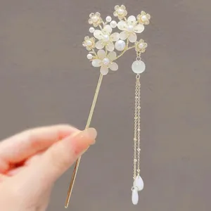Épingle à cheveux muguet élégante avec glands dorés et lanterne lumineuse