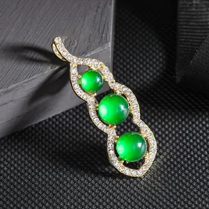 Broche Élégante en Cosse de Pois Pour Femmes Plaqué Or Alliage Perle Verte Strass Incrusté Botanique Floral Accessoire de Costume Manteau Cadeau
