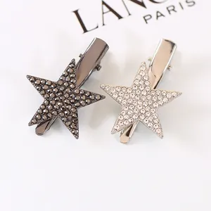 Fashion Star Rhinestone Hair Clip Alloy Duckbill Clip For Women Elegant Sparkling Star Hair Pin Styling Accessories