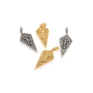 Vintage Raute Kupfer Zirkonia Anhänger 18K Vergoldet Vajra Muster Abracadabra Magischer Charm Für DIY Schmuckherstellung Halskette Zubehör