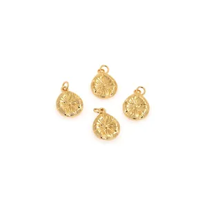 Set van vier 18K vergulde zonnestralen hangers met zirkoon voor doe-het-zelf sieraden