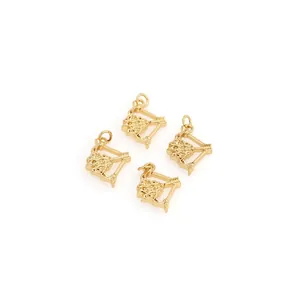 Pendentifs Sagittaire plaqués or 18 carats avec zircon pour création bijoux