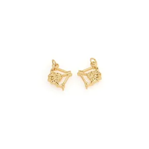 Pendentif arc plaqué or 18K avec zircone pour la création de bijoux DIY élégants