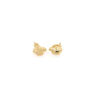 Pendentifs mains de squelette minimalistes plaqués or 18 carats avec pierres de zircon