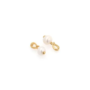 Fermoirs mousquetons en perles plaqués or 18K avec zircon pour la création de bijoux DIY