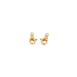 Fermoirs mousquetons plaqués or 18K avec zircons pour la création de bijoux DIY