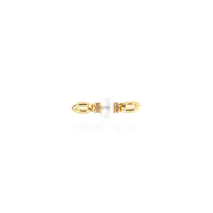 Connecteur de Bijoux en Cuivre Plaqué Or 18K avec Perle Zirconia pour DIY Collier Bracelet Élégant Accessoire de Bijoux