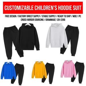 Close-up of lightweight fleece tracksuit set fabric weight 120-220g for kids