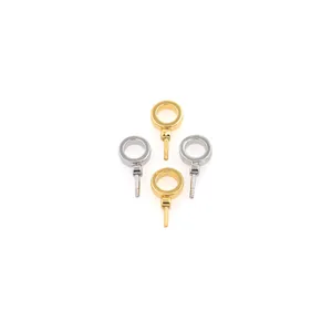 18K gold and silver plated O-ring pendant connectors for DIY jewelry making