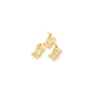 18K gold-plated dollar sign money pendant charms for DIY jewelry and necklaces