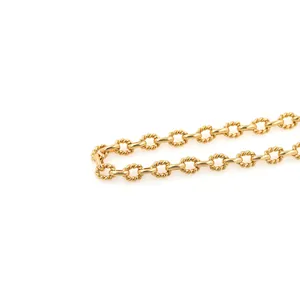 Επίχρυση στριφτή αλυσίδα 18K για κομψή κατασκευή κολιέ με κοσμήματα DIY