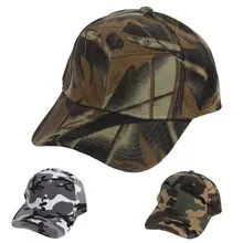 Detailed views of tie-dye baseball caps in camouflage, dead leaf, and jungle patterns