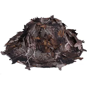 3D leafy camouflage boonie hat for outdoor hunting and tactical woodland stealth gear