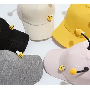 Gorra de béisbol de abeja para niños pequeños en cinco colores con acabado perlado