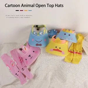 Kids Cartoon Animal Sun Visor Hat Summer Breathable Adjustable Empty Top Beach Cap For Toddler Girls Boys UV Protection