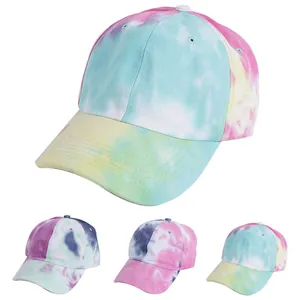 Tie-Dye Cotton Camouflage Baseball Cap For Men Women Casual Outdoor Sun Peaked Hat Adjustable Structured Hip Hop Headwear
