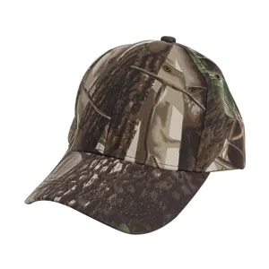 Classic 6-panel jungle camouflage baseball cap with tree pattern for outdoor hunting
