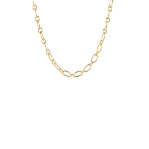 18K Gold Plated Copper Paperclip Chain Unfinished Minimalist DIY Jewelry Making Necklace Bracelet Material Accessory
