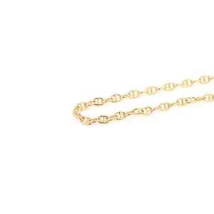 Maglie della catena a naso di maiale in ottone placcato oro 18K per gioielli fai-da-te