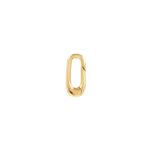 18K Gold Plated Copper Oval Carabiner Clasp Spring Buckle DIY Jewelry Finding Accessory For Necklace Bracelet Connection