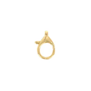 Fermoir mousqueton ovale plaqué or 18K poli pour colliers de bijoux DIY