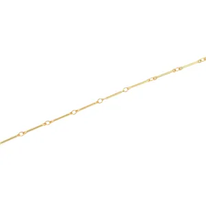 Catena a Bambù in Rame Placcato Oro 18K Accessorio Fai da Te per Creazione Gioielli Collana Bracciale Catena Semilavorata