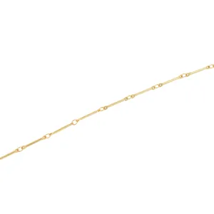 Catena a maglie in bambù placcata oro 18K per collane e accessori fai da te