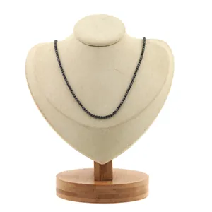 Collier géométrique minimaliste en cuivre plaqué or 18 carats avec finition noire