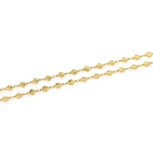 18K gold-plated scallop shell chain links for DIY necklaces and bracelets making