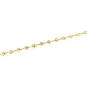 18K gold-plated scallop shell chain necklace for women on a minimalist white background