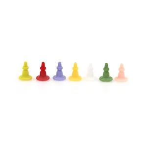 Universal silicone earring back stoppers in seven bright colors with a tapered cone shape