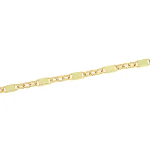 Chaîne à Maillons Plats en Cuivre Plaqué Or 18K pour Création de Bijoux DIY Bracelet Collier Accessoires Géométriques