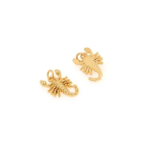 18K vergoldete Skorpion-Anhänger für DIY-Schmuck mit realistischer Metalloberfläche