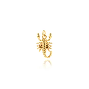 Hip Hop 18K Vergoldeter Kupfer Skorpion Anhänger Mit Zirkon Tier Charm Für DIY Halskette Armband Herstellung Schmuckzubehör