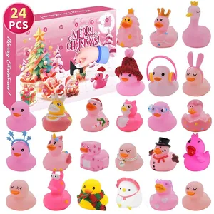 Christmas rubber duck advent calendar 24-grid surprise holiday gift set for children