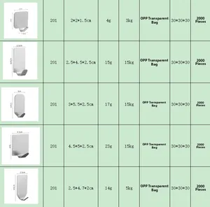Detailed specification table for stainless steel adhesive hooks with dimensions and load capacity